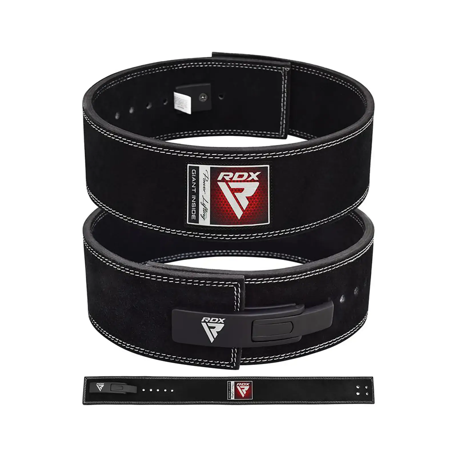 חגורת כושר מעור מקצועית להרמת כוח RDX 4 Inch Powerlifting Leather Gym Belt